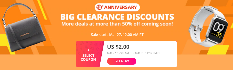 Aliexpress up to 50% off big clearance discount
