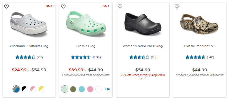 crocs in discount
